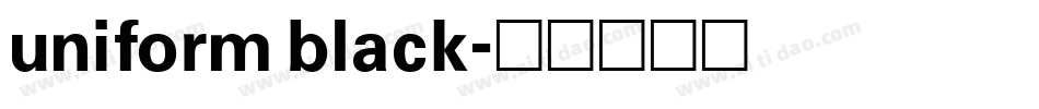 uniform black字体转换